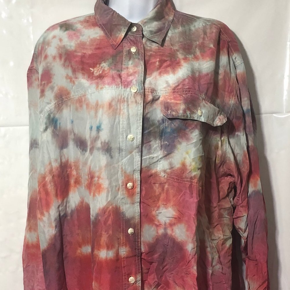 Upcycled Dress Shirt - The Limited Size Medium 100% Silk